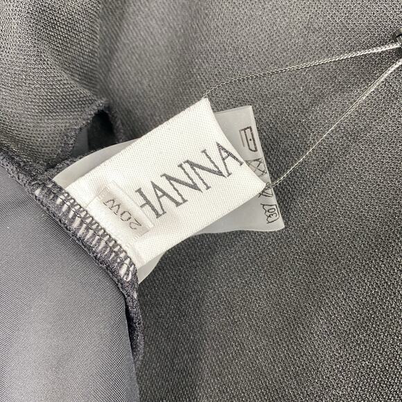 Hanna Nikole Swimsuit Top 1 Piece Top Only 22W Black Ruffle Off Shoulder NWT - Picture 8 of 8